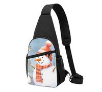 Merry Christmas prin Printed Sling Backpacks Casual Crossbody Shoulder Bag Chest Pack for Men Women
