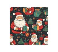 Merry Christmas Print Building Brick Block Puzzle Square Creative Building Blocks Jigsaw Home Desk Decor
