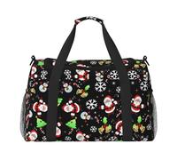 Merry Christmas Print Hand Travel Bag Ideal for Long-Distance Travel and Daily Use