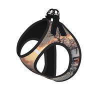 Merry Christmas Print Harness Leash Set For Cat Dog, Reflective Adjustable Escape-Proof Vest Lead With Soft Breathable Mesh, For Small Pets And Kitten Puppy