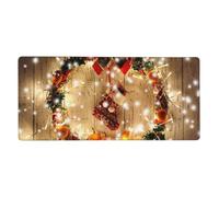 Merry Christmas Print Large Gaming Mouse Pad (90x40cm / 36x16in) Extended Desk Mat for Gaming & Work
