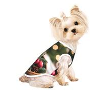 Merry Christmas Print Lightweight Dog Vest, Cat Sleeveless Shirt, Breathable Mesh Design for Summer Walking and Play