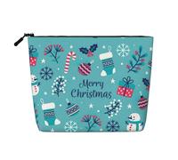 Merry Christmas Print Makeup Bag, Toiletry Organizer,One Pack for Multiple Daily Uses, Business Trip Companion