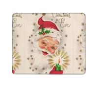 Merry Christmas Print Mouse Pad with Stitched Edge Office Supplies & Gaming Computer Desk Accessories Non-Slip Rubber Mouse Pad for Computers, Laptop, Office