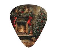Merry Christmas Print Organizer Storage Box Different Thickness Guitar Picks For Acoustic Guitar