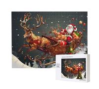 Merry Christmas print Printed Wooden Intelligence Puzzle 52x38 CM - 500 Pieces(boxed) Jigsaw Puzzles Education Game for Adults - Home Decoration Puzzle