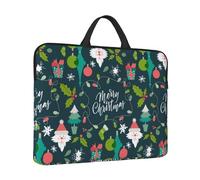 Merry Christmas Print Protective 14 Inch Laptop Case,Laptop Sleeve With Handle Compatible,Carrying Computer Bag