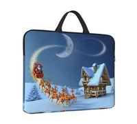 Merry Christmas Print Protective 14 Inch Laptop Case,Laptop Sleeve With Handle Compatible,Carrying Computer Bag