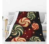 Merry Christmas Print Throw Blanket Bed Blanket Soft Cozy Flannel Fleece Blankets For Couch Chair Outdoor Travel Camping