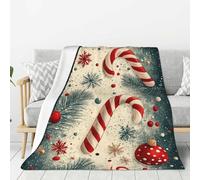 Merry Christmas Print Throw Blanket Bed Blanket Soft Cozy Flannel Fleece Blankets For Couch Chair Outdoor Travel Camping