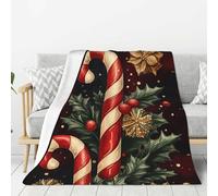 Merry Christmas Print Throw Blanket Bed Blanket Soft Cozy Flannel Fleece Blankets For Couch Chair Outdoor Travel Camping