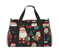 Merry Christmas Print Travel Bag Large Capacity Stylish Weekender Bag for Outdoor Activities