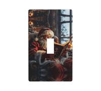 Merry Christmas Print Wall Plate, Acrylic Back Panel Or Plate, Protect Wall from Finger Prints