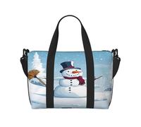 (Merry Christmas Print) Waterproof Lightweight Hand Travel Bag - Large Carry-On for 3-5 Day Trips | Air Travel, Sports, Weekend Use | Men & Women (1-Pack)