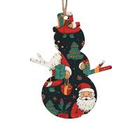 Merry Christmas Print Wooden Christmas Ornaments Hanging Xmas Tree Home Party Fireplace Decorations