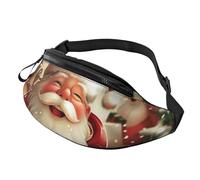 Merry Christmas Printed Chest Pack Waist Bag for Men Women Running Belt Bag Fanny Packs Chest Bags Travel Hiking Daypack