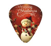 Merry Christmas Printed Custom 12 Pieces Guitar Pick In A Box,The Pick Makes Sound Clear, Ukulele, Electric Bass (0.46 0.71 0.96mm)