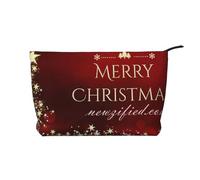 Merry Christmas Printed Make up Bag for Women Corduroy Makeup Bags Zipper Travel Cosmetic Bags Pouch Organizer