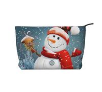 Merry Christmas Printed Makeup Bag Corduroy Travel Cosmetic Bags Cosmetic Case Toiletry Bag Organizer for Women Mom Girls