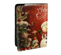 Merry Christmas Printed Passport Holder - 6.5 x 4.5 Inch RFID Blocking Travel Wallet,Stylish Passport Cover,Lightweight Document Organizer for Cards