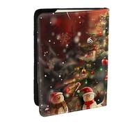 Merry Christmas Printed Passport Holder - 6.5 x 4.5 Inch RFID Blocking Travel Wallet,Stylish Passport Cover,Lightweight Document Organizer for Cards