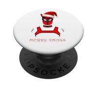 Merry Christmas Puppy Play Pups Gay Pride Red LGBTQ PopSockets Adhesive PopGrip