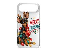 Merry Christmas Puppy String Lights Reindeer Antlers Holl Case for iPhone Air