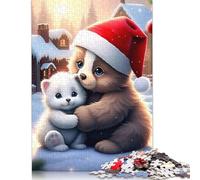 Merry Christmas Puzzle Jigsaw Creative Puzzles For Grown Ups 1000 Piece Jigsaw Puzzles For Adults And Teenagers Jigsaw Puzzle Educational Toys Gift 1000pcs (75x50cm)