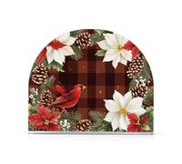 Merry Christmas Red Buffalo Plaid Parrot Acrylic restaurant napkin holder for party, wedding,events freestanding paper napkin holder home decor for party, wedding,events