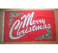 Merry Christmas Red Large Christmas Flag 5ft x 3ft