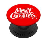 Merry Christmas Red PopSockets PopGrip: Swappable Grip for Phones & Tablets