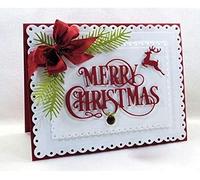 Merry Christmas Reindeer Cutting Dies for Card Making，Cutting Dies Cut Stencils for DIY Scrapbooking Photo Album Decorative Embossing Paper Dies for Card Making Templated+Cute Brooch Pin