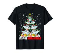 Merry Christmas Reindeer Elf Santa Cruise Ships Xmas Tree T-Shirt