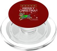 Merry Christmas Reindeer Norwich Terrier Knitting Damage PopSockets PopGrip for MagSafe