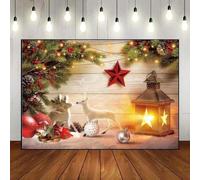 Merry Christmas Reindeer Photo Background Holiday Family Custom Birthday Backdrop Cartoon Baby Shower Outdoors Fairy Tales Snow 210X150cm