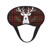 Merry Christmas Reindeer Sleep Eye Mask for Women Men Soft and Comfortable Sleep Mask Blackout Sleeping Eye Cover for Travel Yoga Nap Shift Work