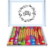 Merry Christmas Retro Sweet Hamper | Mixed Chew Bars Variety Pack 24 Pack Box Includes 4 Each of Drumstick, Vimto, Refreshers Original, Strawberry, Cherry Cola & Sour Apple