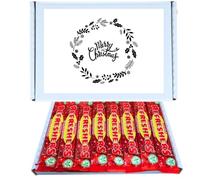 Merry Christmas Retro Sweet Hamper | Refreshers Cherry Cola Chew Bars 24 Pack Box of Classic Retro Sweets Fizzy Sherbet-Filled Cherry & Cola Flavour Chewy Bars Nostalgic Candy Treat