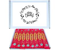 Merry Christmas Retro Sweet Hamper | Refreshers Strawberry Chew Bars 24 Pack Box of Classic Retro Sweets Fizzy Sherbet-Filled Strawberry Flavour Chewy Bars Nostalgic Candy Treat