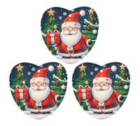 Merry Christmas Santa Claus Car Air Freshener, 3 Pcs Love form Hanging Air Freshener Cards, Long Lasting Fragrance Scented Cards for Car, Home, Office Gray-style