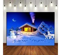 Merry Christmas Santa Claus Personalised Birthday Background Snow Background Photo Scene Photography Backdrops for Festival Holiday Family