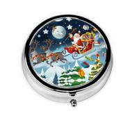 Merry Christmas Santa Claus Reindeer Sled