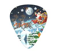 Merry Christmas Santa Claus Sled Advanced guitar pick 12 pieces Three thicknesses for bass, electric guitar, acoustic guitar bag