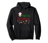 Merry Christmas Santa Claus Snowflakes Gifts Candy Canes Pullover Hoodie
