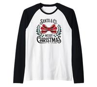 Merry Christmas Santa Co Funny Holiday Jolly Celebration Raglan Baseball Tee