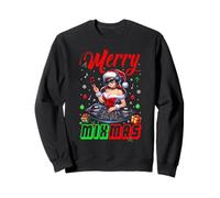 Merry Christmas Santa DJ Sunglasses Mixing Costume Women Sweatshirt