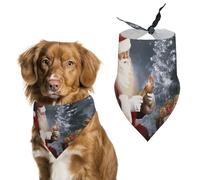 Merry Christmas Santa's Gift Dog Bandanas - Cute Pet Scarf for Dogs Cats Triangle Kerchief Bibs Soft Breathable Pet Bandanas Fashion Accessory for Puppy Small Medium Large Pets
