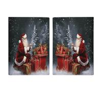 Merry Christmas Santa's Gift Passport Holder Fashion Passport Cover Passport Protector Travel Document Organizer ID Card Protector Exquisite Passport Wallet Cover Credit Card Holder