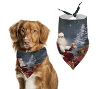 Merry Christmas Santa's Gift Pet Scarf for Boy and Girl,Holiday Christmas Bandanas Adjustable Pet Scarf Cat Bandana Triangle Dog Bib for Dog Birthday Party Supplies