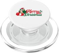 Merry Christmas Season Holly Cute Mermaid Funny PopSockets PopGrip for MagSafe